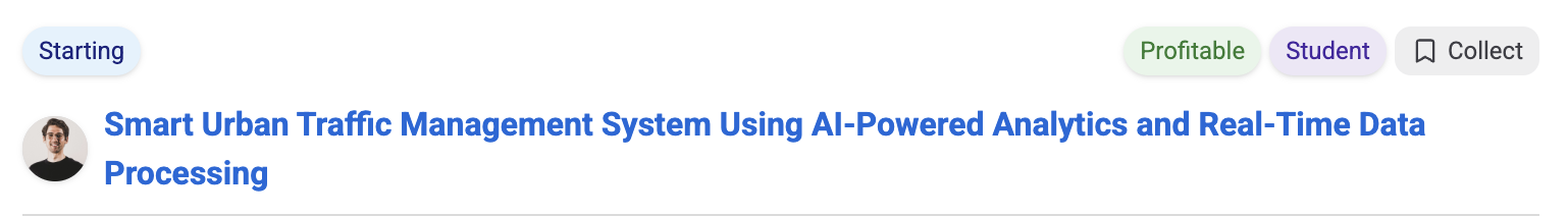 Student-Focused Project Discovery